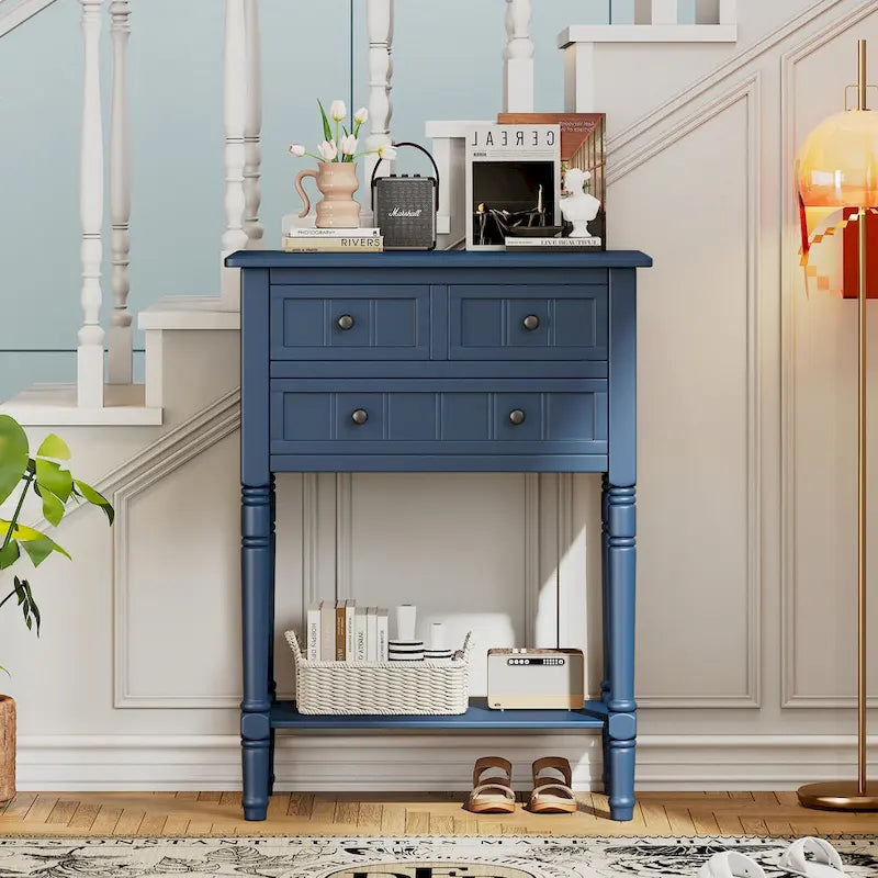 Tavolo consolle stretto (blu navy)