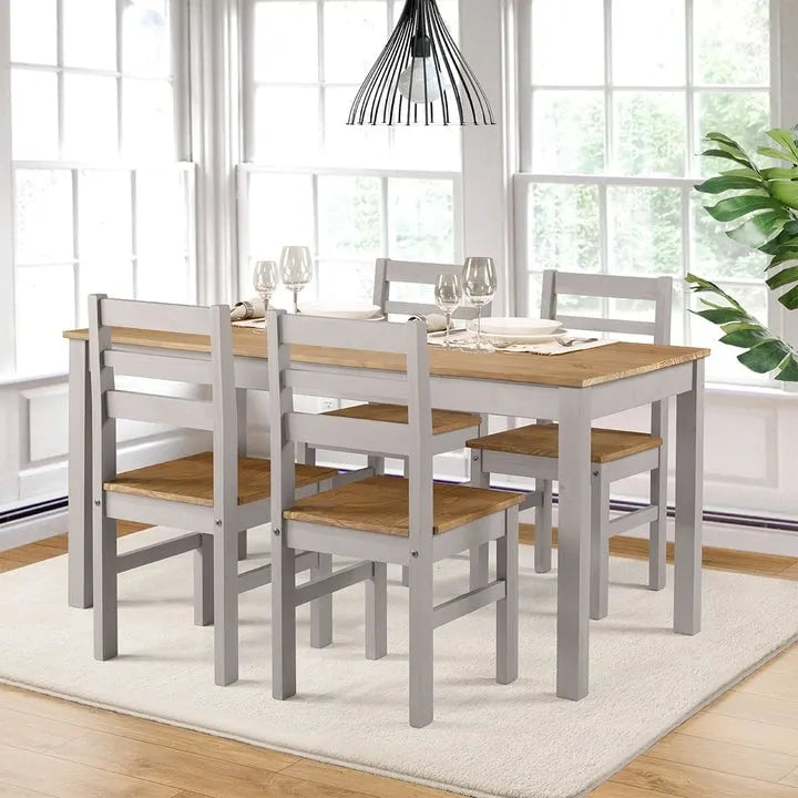 Tavolo da pranzo in legno, tavolo rustico e minimalista, facile da montare, arredo per riunioni conviviali