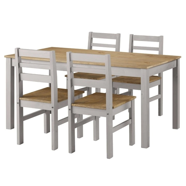 Tavolo da pranzo in legno, tavolo rustico e minimalista, facile da montare, arredo per riunioni conviviali