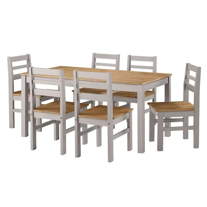 Tavolo da pranzo in legno, tavolo rustico e minimalista, facile da montare, arredo per riunioni conviviali