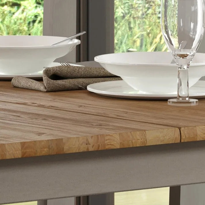 Tavolo da pranzo in legno, tavolo rustico e minimalista, facile da montare, arredo per riunioni conviviali