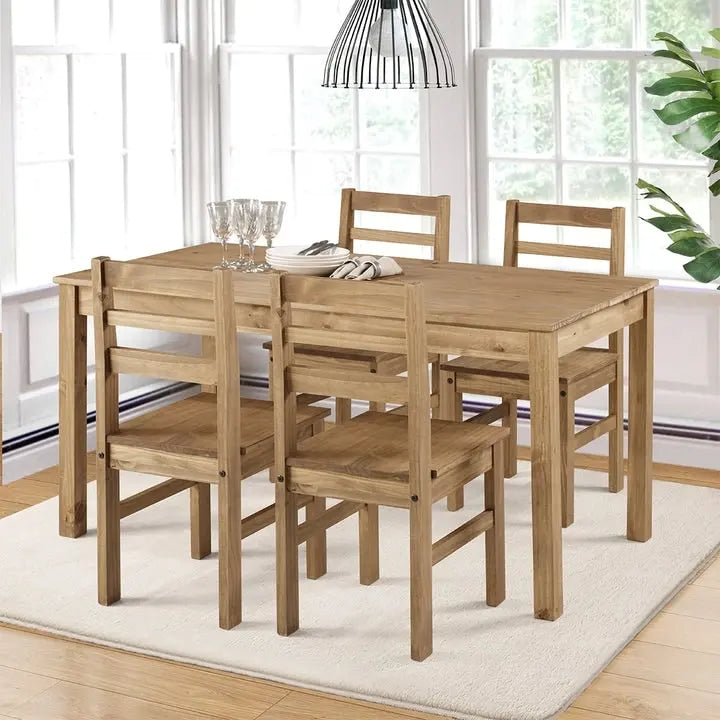 Tavolo da pranzo in legno, tavolo rustico e minimalista, facile da montare, arredo per riunioni conviviali