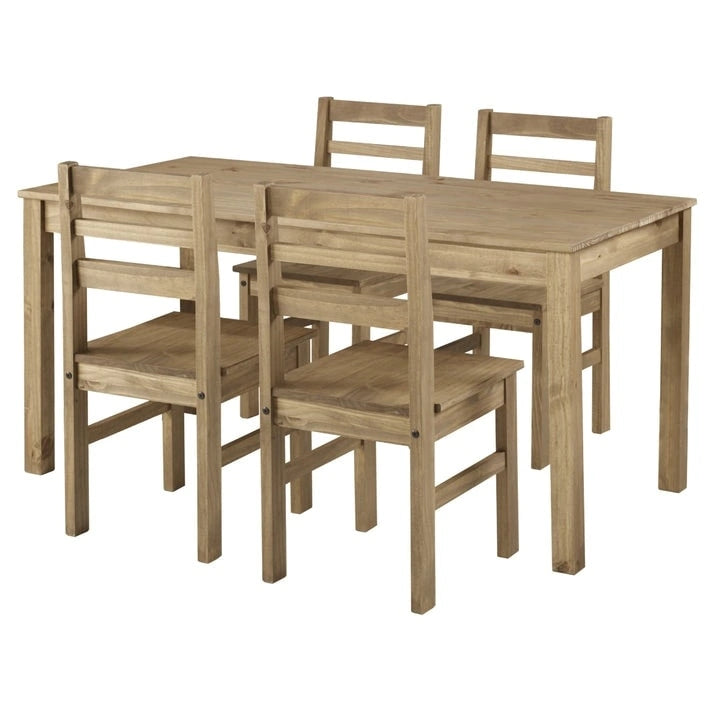 Tavolo da pranzo in legno, tavolo rustico e minimalista, facile da montare, arredo per riunioni conviviali