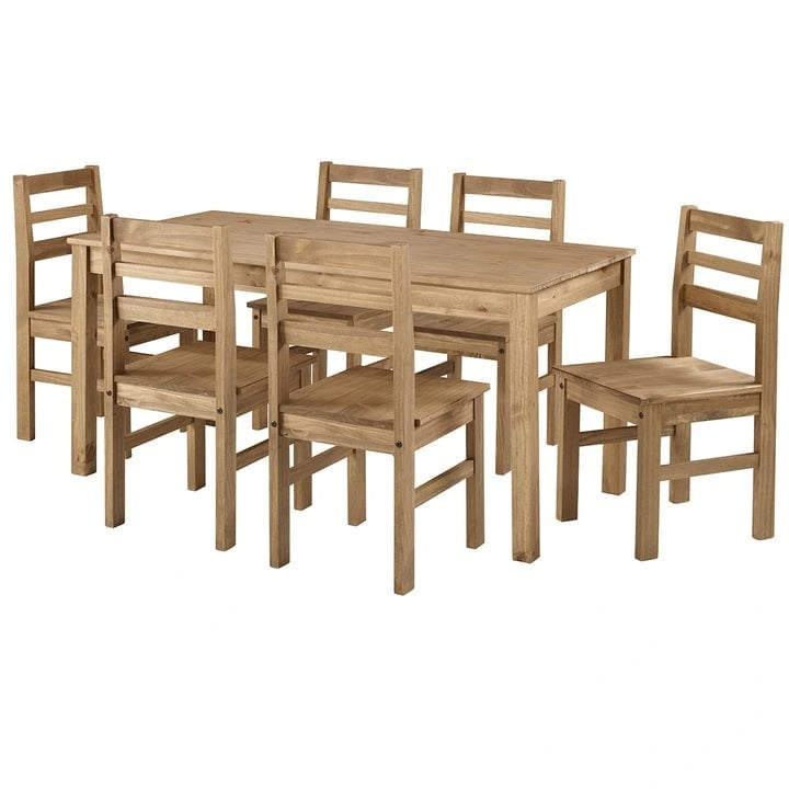Tavolo da pranzo in legno, tavolo rustico e minimalista, facile da montare, arredo per riunioni conviviali