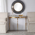 Gold Demilune Console Table