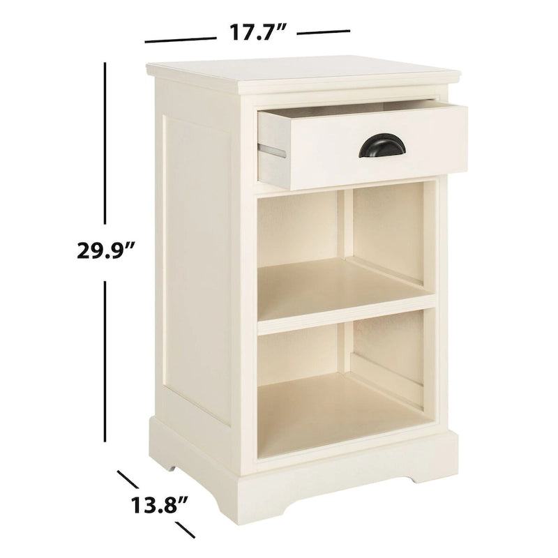 Tavolino contenitore grigio - 17.7 x 13.8 x 29.9 - 18Wx14Dx30H