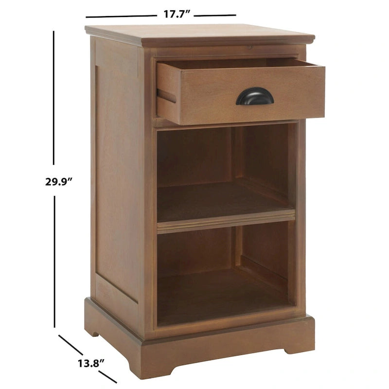 Tavolino contenitore grigio - 17.7 x 13.8 x 29.9 - 18Wx14Dx30H