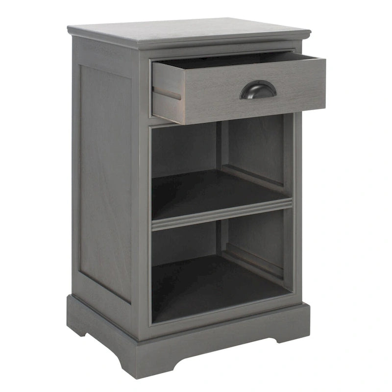 Tavolino contenitore grigio - 17.7 x 13.8 x 29.9 - 18Wx14Dx30H