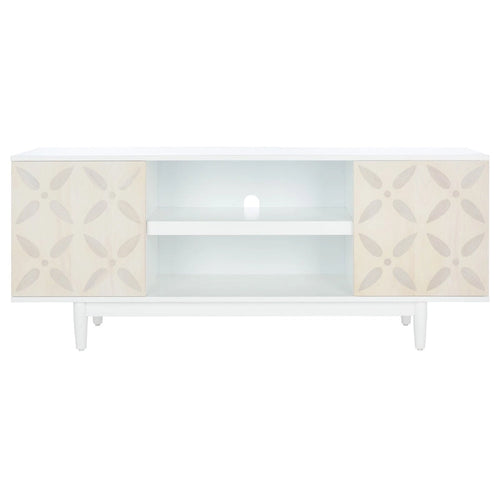 3 Shelf Patterned Media Stand - 54 W x 15 D x 22 H - 54Wx15Dx22H