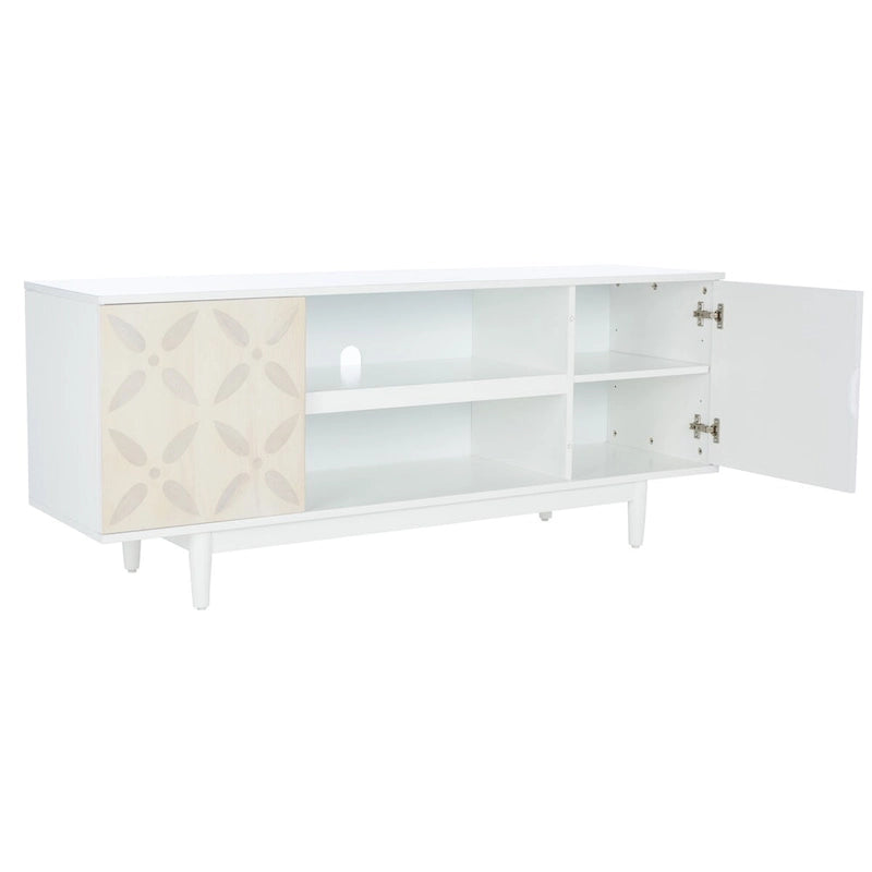 Mobile porta TV a 3 ripiani con motivo - 54 W x 15 D x 22 H - 54Wx15Dx22H