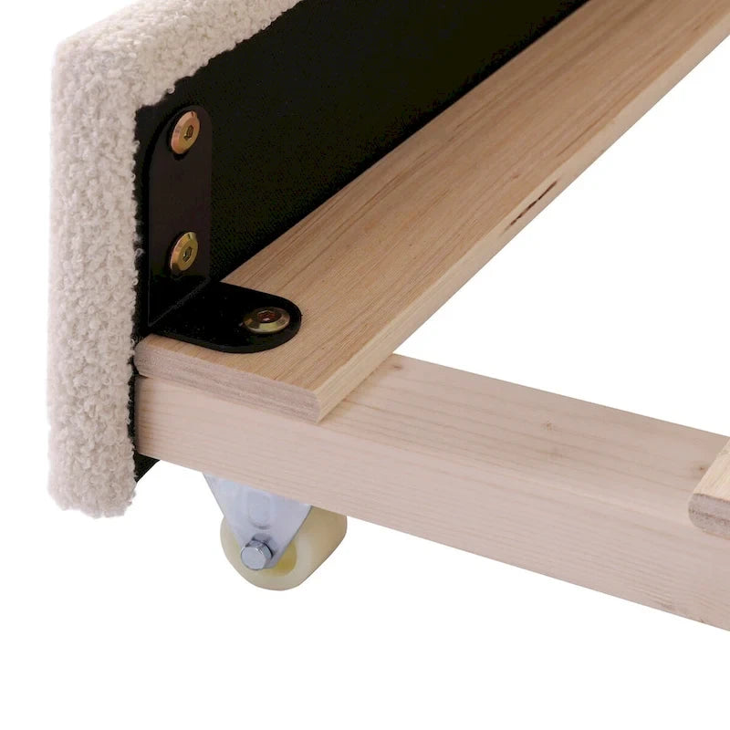 Twin Size UTeddy Fleece Daybed with Storage Armrests andTrundle
