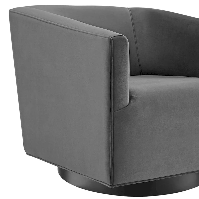 Poltrona girevole rivestita in velluto ad alte prestazioni (set di 2)