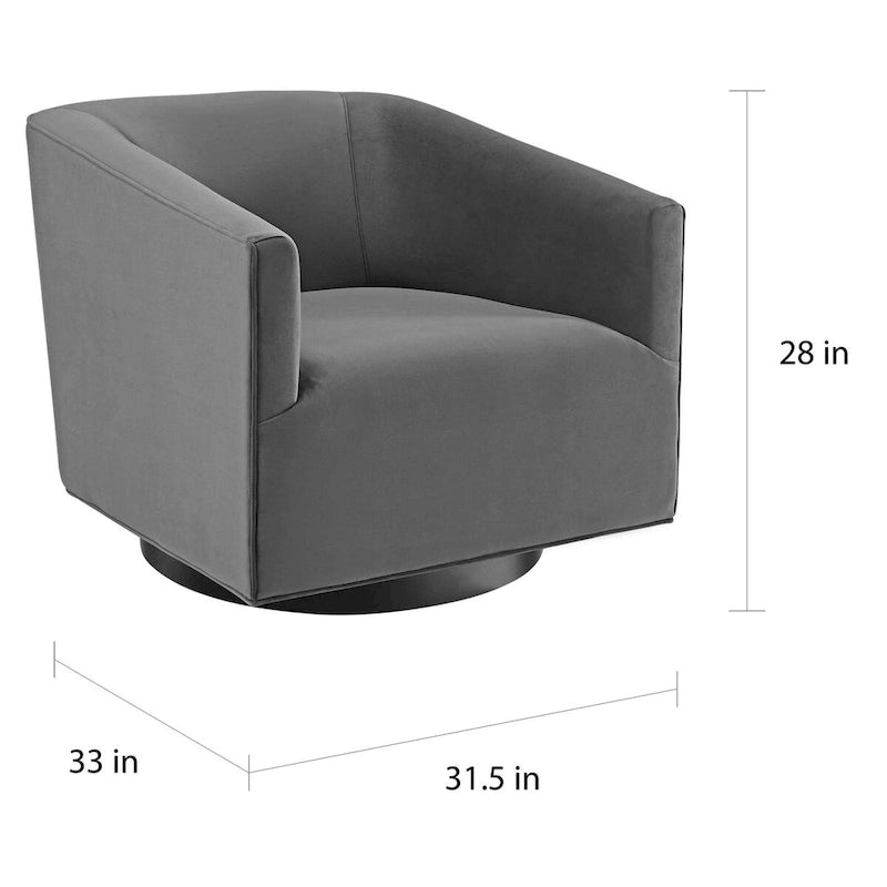Poltrona girevole rivestita in velluto ad alte prestazioni (set di 2)