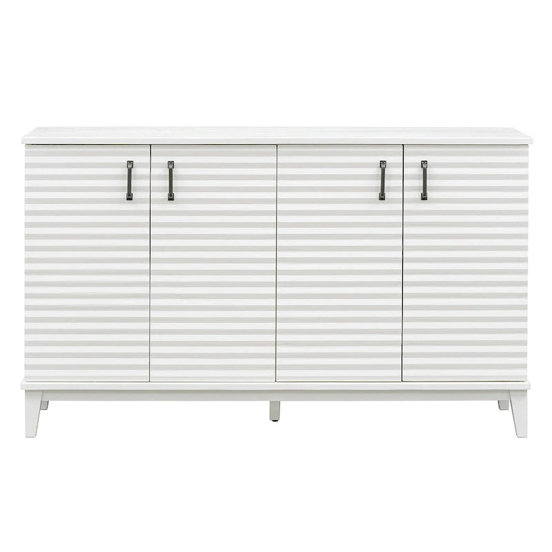 Sideboard with 4 Door, Modern Minimalist Side Cabinet, Hidden Storage Furniture for Home Kitchen