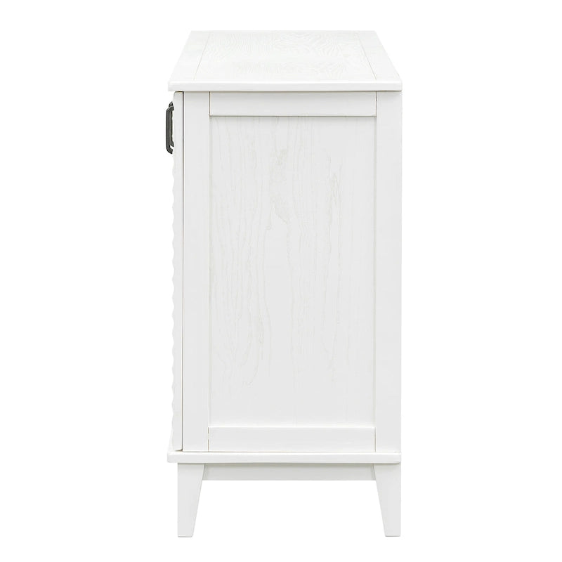 Sideboard with 4 Door, Modern Minimalist Side Cabinet, Hidden Storage Furniture for Home Kitchen