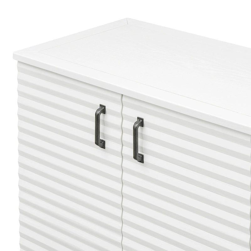 Sideboard with 4 Door, Modern Minimalist Side Cabinet, Hidden Storage Furniture for Home Kitchen