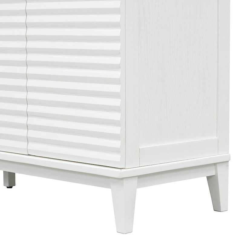 Sideboard with 4 Door, Modern Minimalist Side Cabinet, Hidden Storage Furniture for Home Kitchen