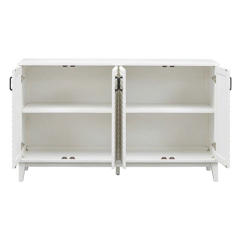 Sideboard with 4 Door, Modern Minimalist Side Cabinet, Hidden Storage Furniture for Home Kitchen