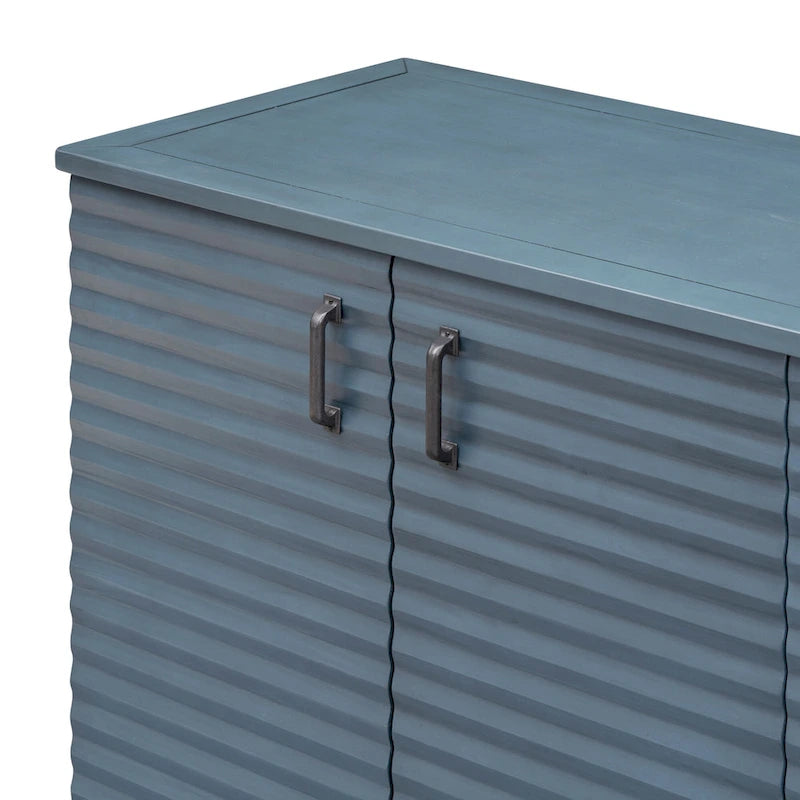 Sideboard with 4 Door, Modern Minimalist Side Cabinet, Hidden Storage Furniture for Home Kitchen