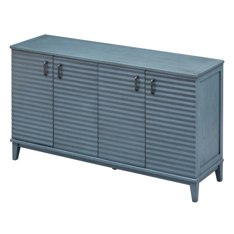 Sideboard with 4 Door, Modern Minimalist Side Cabinet, Hidden Storage Furniture for Home Kitchen