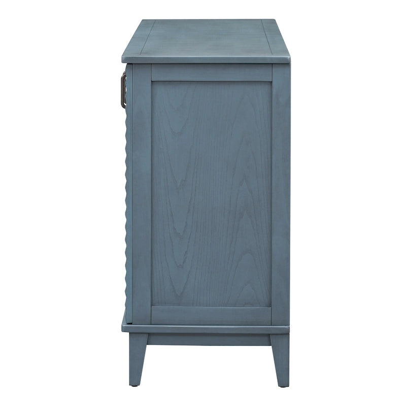 Sideboard with 4 Door, Modern Minimalist Side Cabinet, Hidden Storage Furniture for Home Kitchen