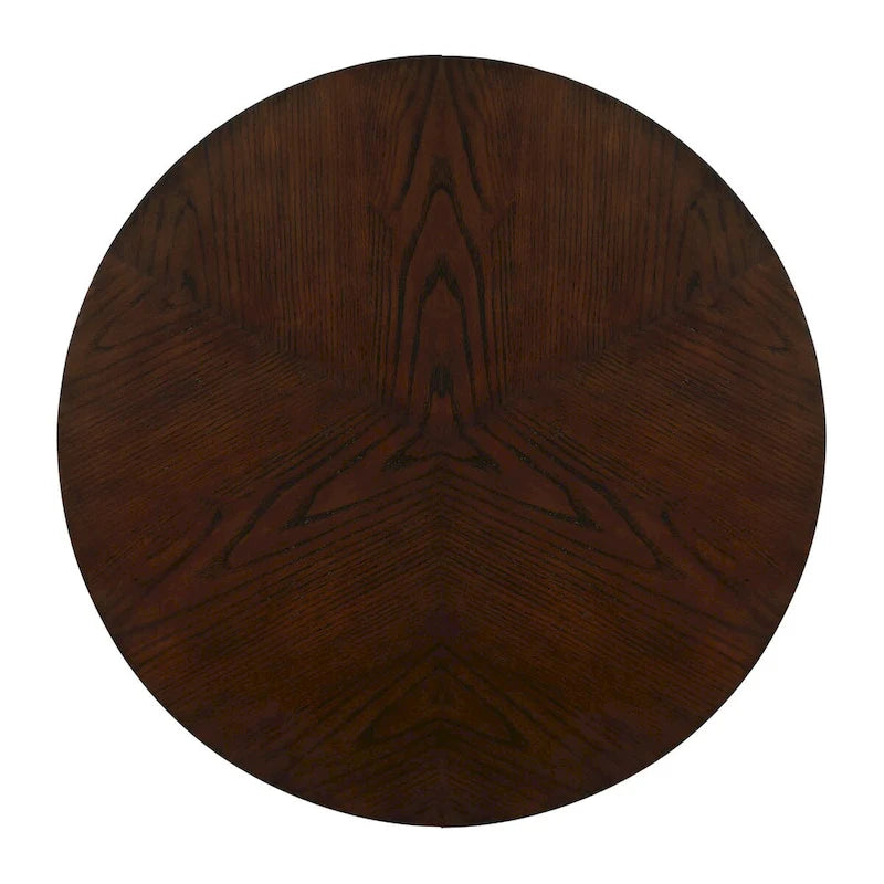 Tavolino da salotto rotondo in legno da 32inch, stile rustico di metà secolo, per il soggiorno