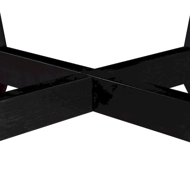 Tavolino da salotto rotondo in legno da 32inch, stile rustico di metà secolo, per il soggiorno