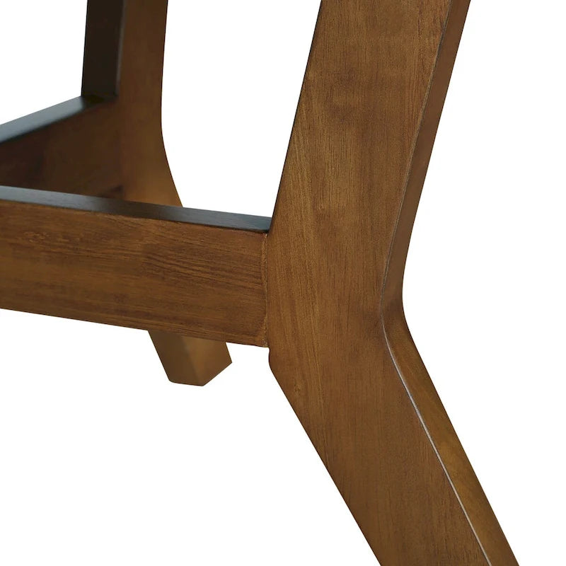 Tavolino da salotto rotondo in legno da 32inch, stile rustico di metà secolo, per il soggiorno