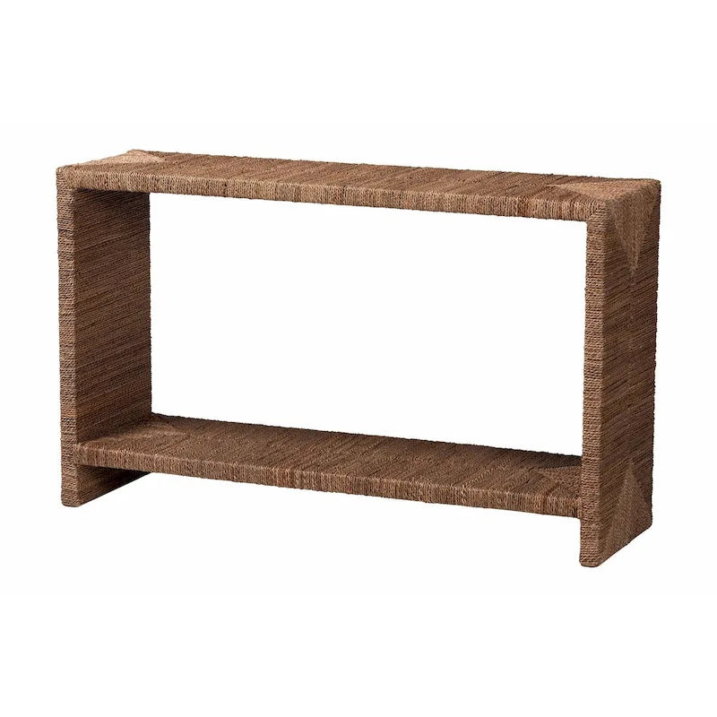 Bohemian Natural Seagrass Console Table