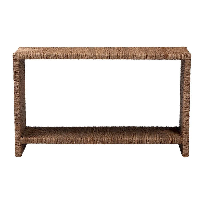 Bohemian Natural Seagrass Console Table