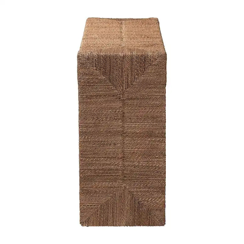 Bohemian Natural Seagrass Console Table