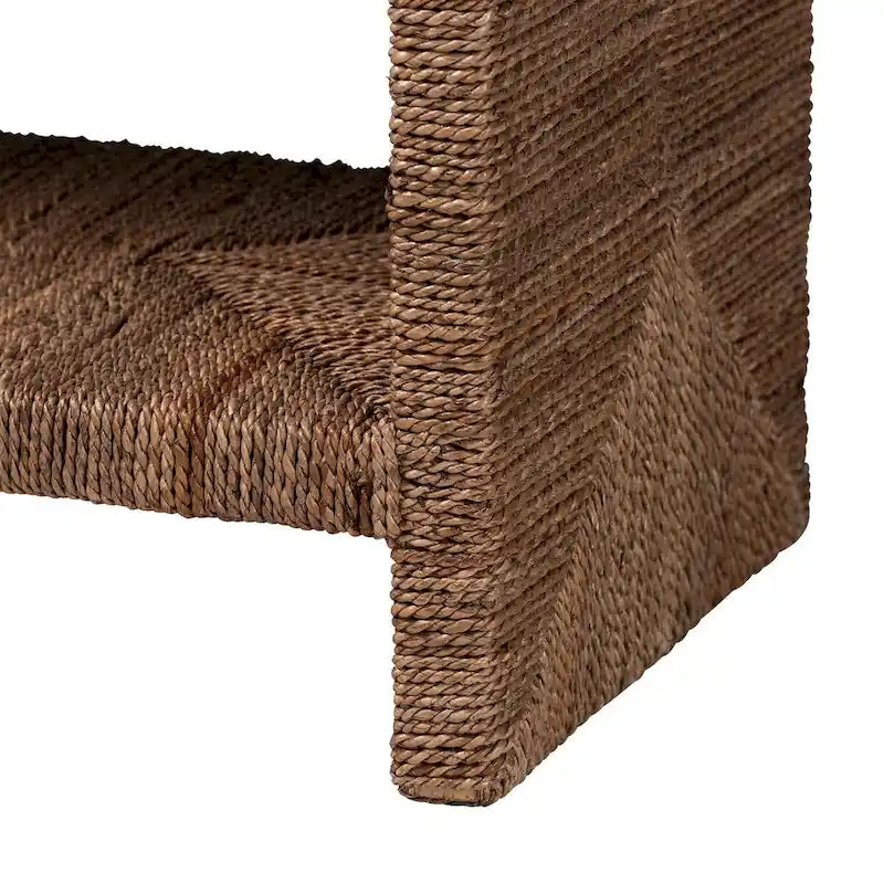 Consolle boho in erba marina naturale