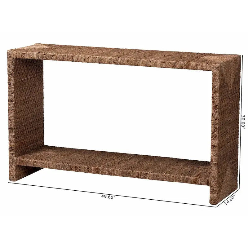 Bohemian Natural Seagrass Console Table
