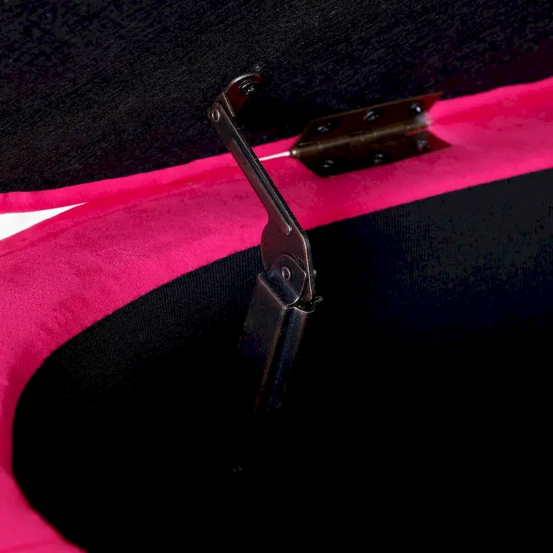 Panca contenitore, panca da camera da letto ovale imbottita in velluto con gambe in metallo dorato, pouf contenitore da 50